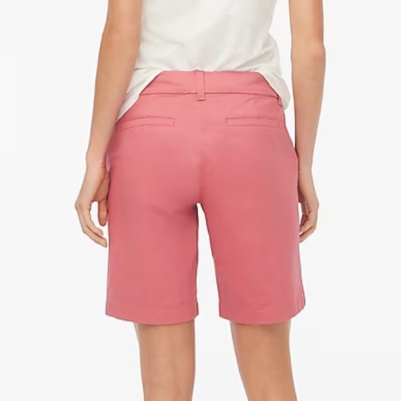 J. Crew Factory 9" Frankie bermuda chino short in dusty red size 0 NWT AL569 - Picture 2 of 14